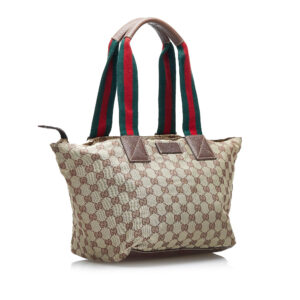Gucci GG Canvas Web Tote (SHG-BPuGCO) | Luna Bags