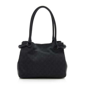 Gucci GG Denim Leather Square Tote | Luna Bags