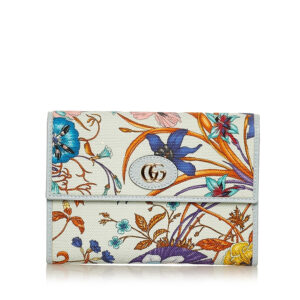 Gucci GG Marmont Flora Canvas Small Wallet | Luna Bags