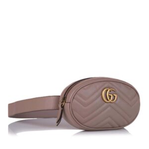 Gucci GG Marmont Matelasse Leather Belt Bag (SHG-pWmlJw) | Luna Bags