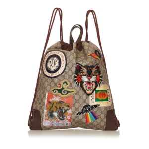 Gucci GG Supreme Courrier Drawstring Backpack | Luna Bags