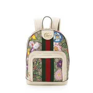 Gucci GG Supreme Flora Ophidia Small Backpack | Luna Bags