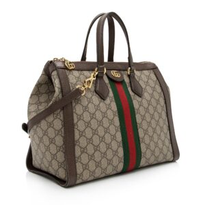 Gucci GG Supreme Ophidia Medium Top Handle Tote (SHF-EN4BhR) | Luna Bags