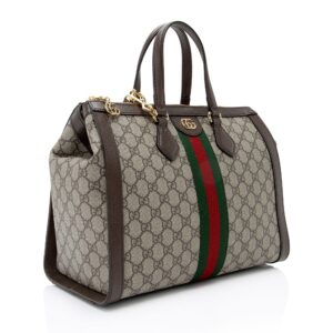 Gucci GG Supreme Ophidia Medium Top Handle Tote (SHF-VigNlG) | Luna Bags