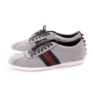 Gucci Glitter Web Sneaker With Studs | Luna Bags