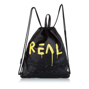 Gucci Gucci Ghost Drawstring Leather Backpack | Luna Bags