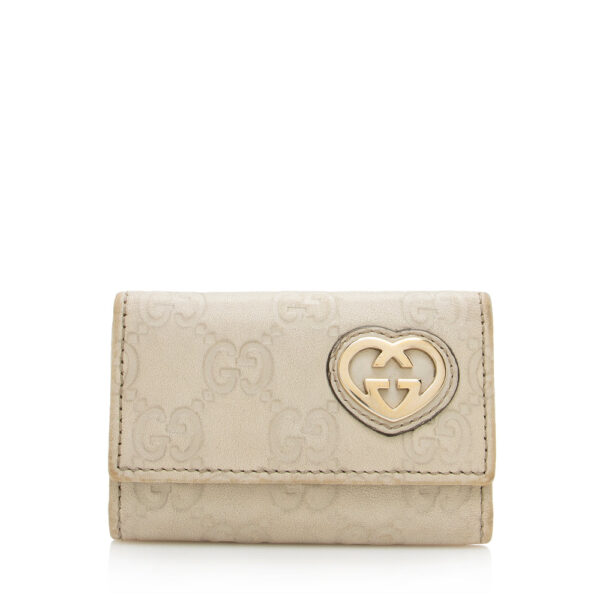 Gucci Guccissima Lovely Heart Key Case - FINAL SALE | Luna Bags