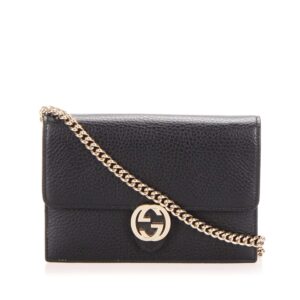 Gucci Interlocking G Leather Wallet On Chain | Luna Bags