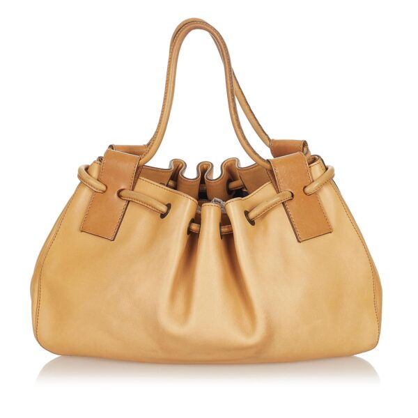 Gucci Leather Drawstring Tote Bag | Luna Bags