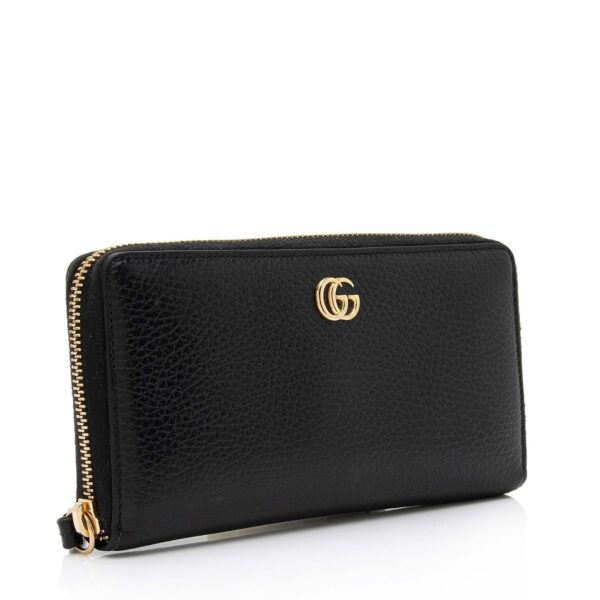 Gucci Leather GG Marmont Zip Around Wallet (SHF-POjOPf) | Luna Bags