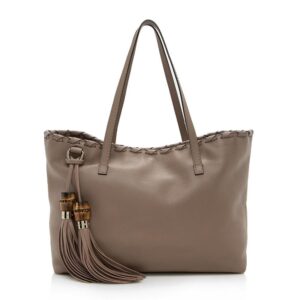 Gucci Leather Large Tassel Tote (SHF-14465) | Luna Bags