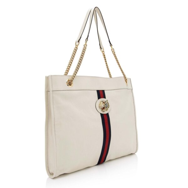 Gucci Leather Rajah Large Tote (SHF-cFWNwM) | Luna Bags