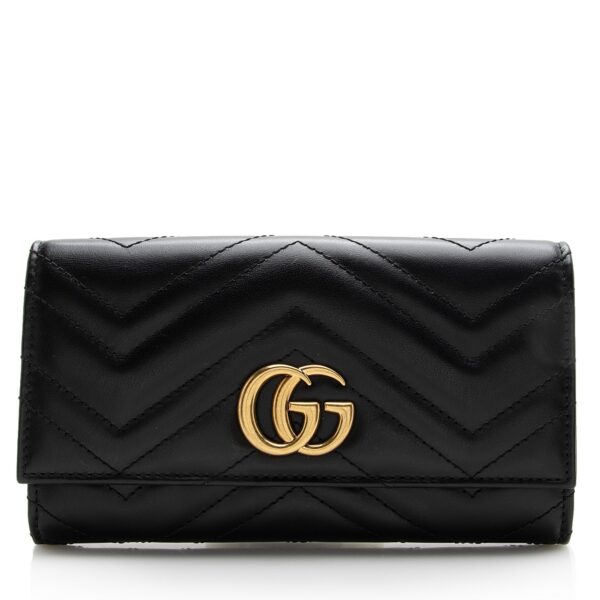 Gucci Matelasse Leather GG Marmont Continental Wallet | Luna Bags