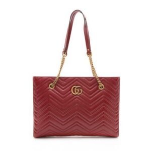 Gucci Matelasse Leather GG Marmont Medium Chain Tote (SHF-13319) | Luna Bags