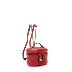 Gucci Matelasse Leather GG Marmont Round Mini Backpack (SHF-I7EvuE) | Luna Bags