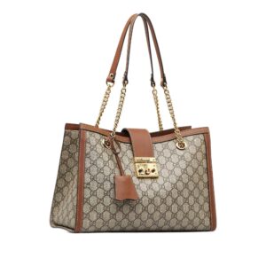 Gucci Medium GG Supreme Padlock Tote Bag (SHG-OWy58p) | Luna Bags