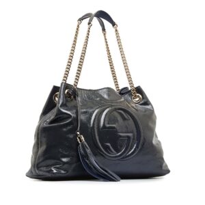 Gucci Medium Patent Soho Chain Tote (SHG-66oqjn) | Luna Bags