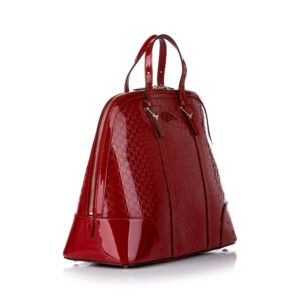 Gucci Microguccissima Nice Patent Leather Satchel (SHG-30368) | Luna Bags