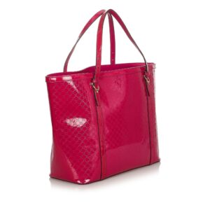 Gucci Microguccissima Nice Patent Leather Tote Bag (SHG-24492) | Luna Bags