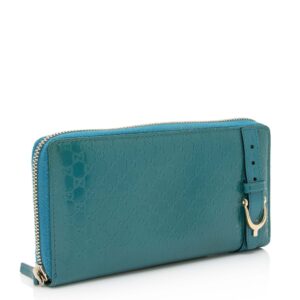 Gucci Microguccissima Patent Leather Nice Zip Around Wallet (SHF-as5XBr) | Luna Bags