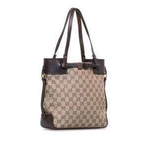 Gucci Small GG Canvas Belt Tote (SHG-Ri4jER) | Luna Bags