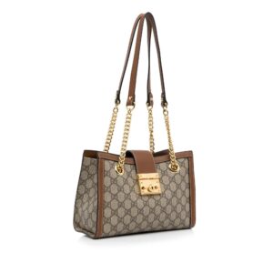 Gucci Small GG Supreme Padlock Tote (SHG-Sftv9N) | Luna Bags