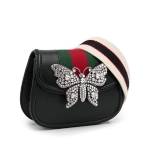 Gucci Small Linea Totem Crystal Butterfly Crossbody (SHG-G4E6ii) | Luna Bags