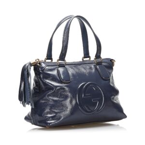 Gucci Small Patent Soho Working Satchel (SHG-cZqupT) | Luna Bags