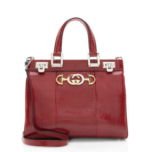 Gucci Snakeskin Zumi Small Top Handle Bag | Luna Bags