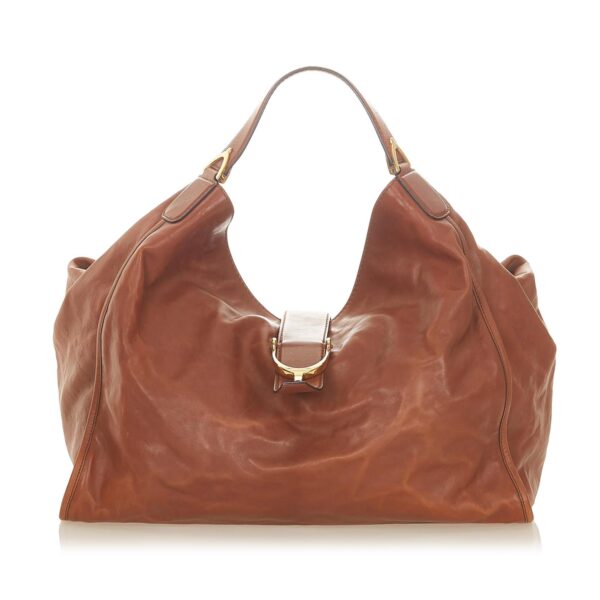 Gucci Soft Stirrup Leather Tote Bag (SHG-20132) | Luna Bags
