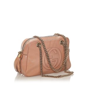 Gucci Soho Chain Patent Leather Shoulder Bag (SHG-27256) | Luna Bags