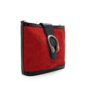 Gucci Suede Patent Leather Dionysus Medium Bucket Bag (SHF-22441) | Luna Bags