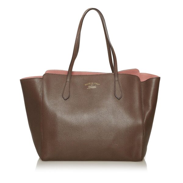 Gucci Swing Leather Tote Bag | Luna Bags