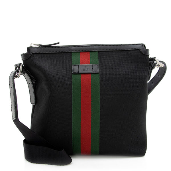 Gucci Techno Canvas Web Messenger Bag | Luna Bags