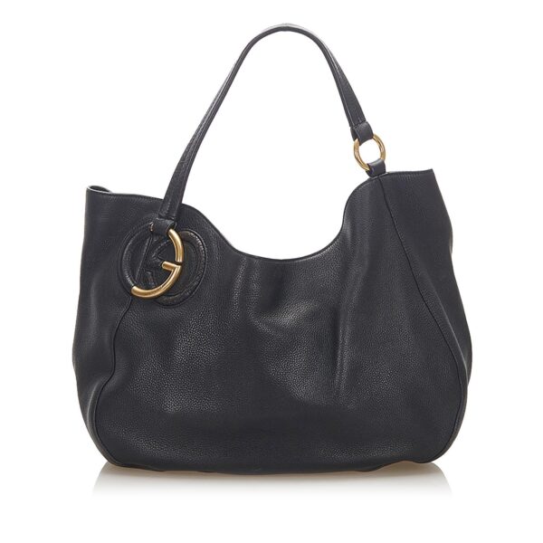 Gucci Twill Leather Tote (SHG-17572) | Luna Bags