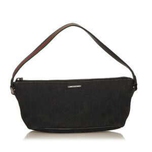Gucci Web Canvas Boat Baguette | Luna Bags