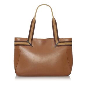 Gucci Web Leather Tote Bag | Luna Bags