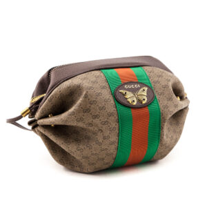 Gucci Beige GG Supreme Mini Vintage Web Butterfly New Candy Crossbody | Luna Bags