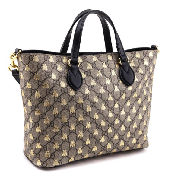 Gucci Beige Soft GG Supreme Bees Small Crossbody Tote | Luna Bags