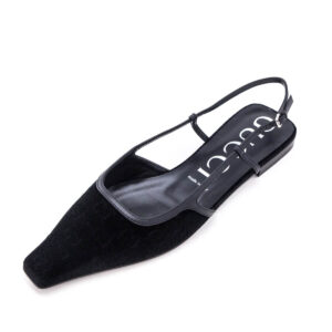 Gucci Black GG Jacquard Velvet GG Slingback Ballet Flats Size US 11 | EU 41 | Luna Bags
