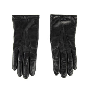 Gucci Black Nappa Leather Donna Gloves Size L | Luna Bags