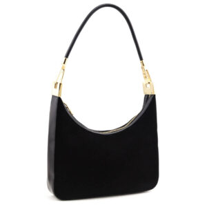 Gucci Black Suede & Leather Small Hobo | Luna Bags