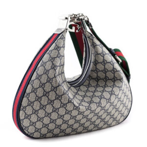 Gucci Blue & Beige GG Supreme Large Attache Bag | Luna Bags