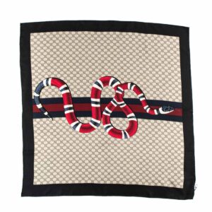 Gucci Monogram GG King Snake Silk 90 Scarf | Luna Bags