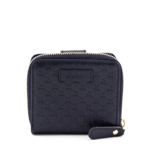 Gucci Navy Microguccissima Compact Wallet | Luna Bags