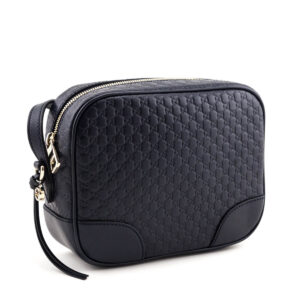 Gucci Navy Soft Microguccissima Mini Bree Messenger Bag | Luna Bags