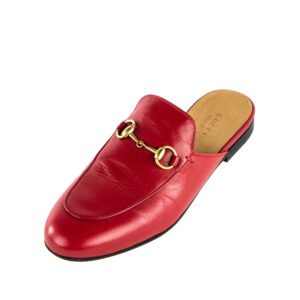 Gucci Red Calfskin Princetown Horsebit Mules Size US 6.5 | EU 36.5 | Luna Bags