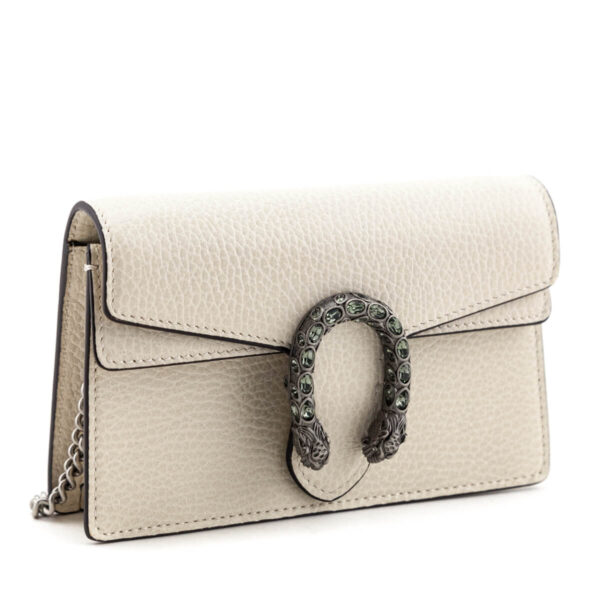 Gucci White Leather Super Mini Dionysus | Luna Bags