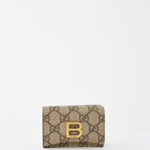 Gucci x Balenciaga The Hacker Project GG Supreme Coated Canvas Compact Wallet | Luna Bags