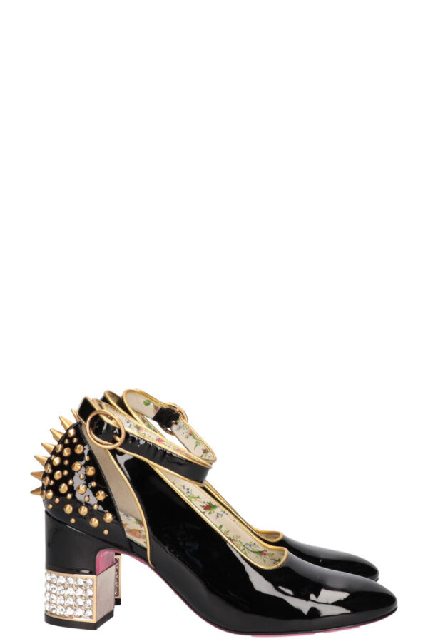 GUCCI Heels Patent Studs Crystals | Luna Bags